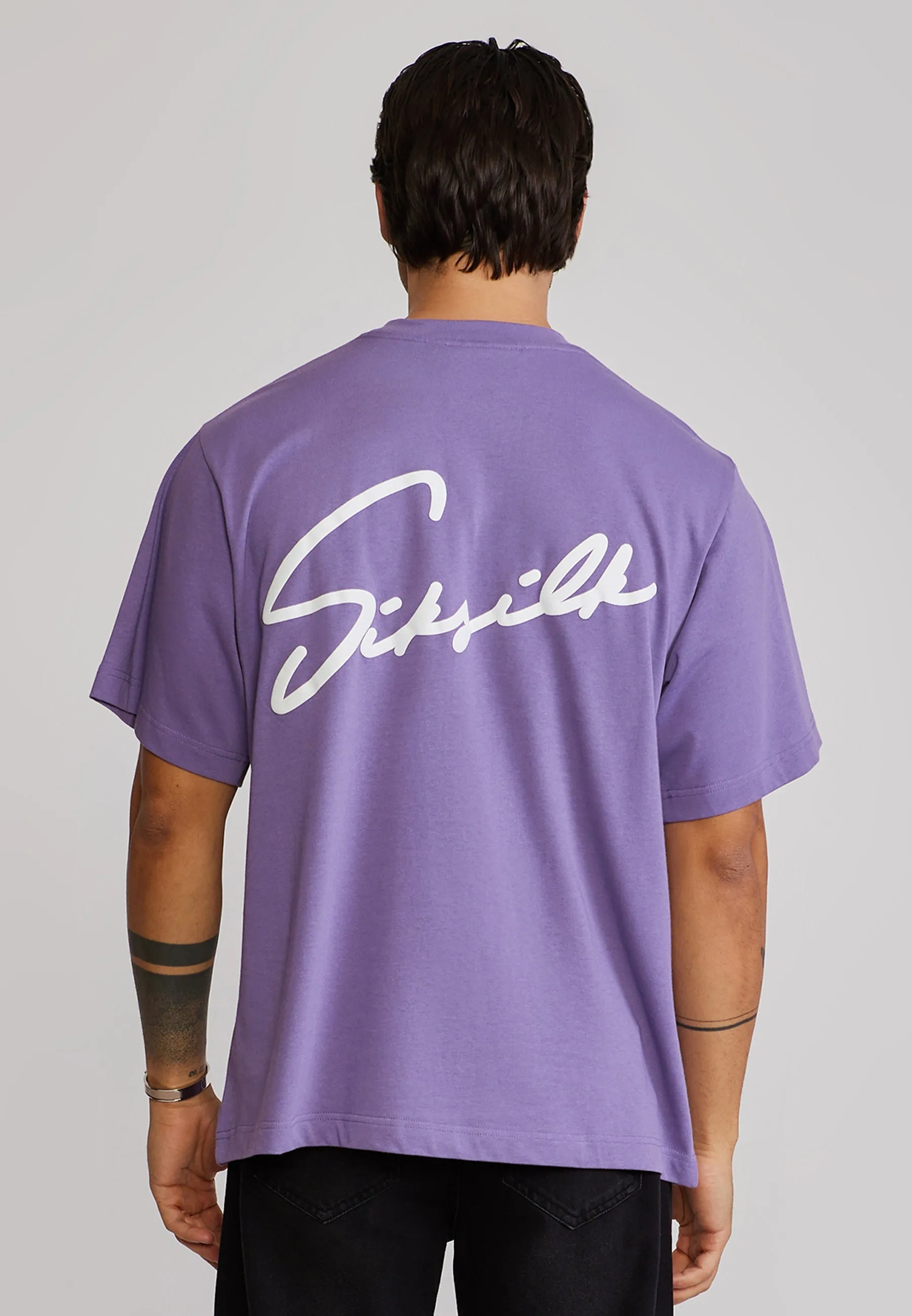 Purple Script T-Shirt sold by Siksilk product image thumbnail 5