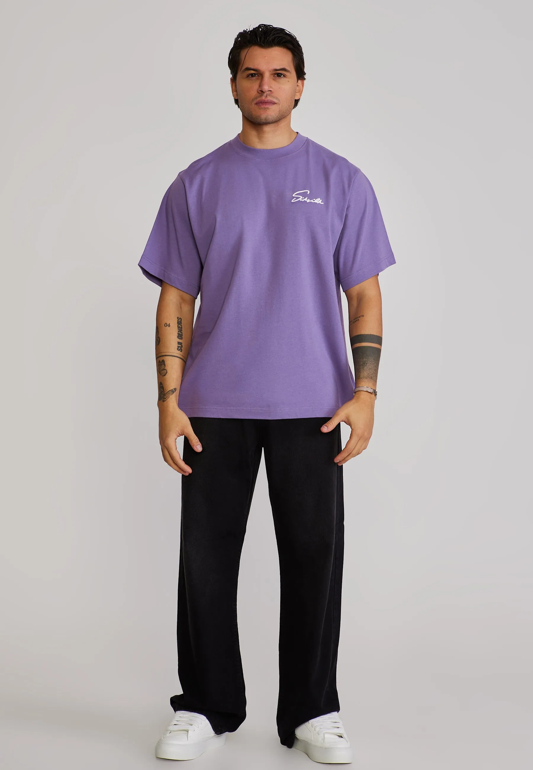 Purple Script T-Shirt sold by Siksilk product image thumbnail 3