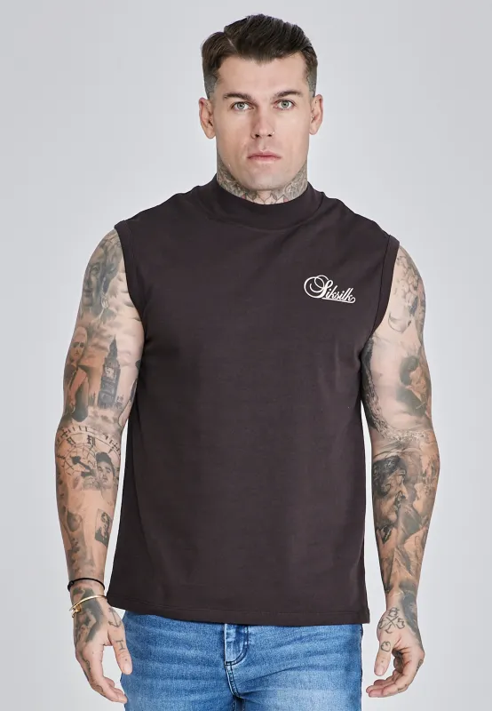 Black Sleeveless T-Shirt sold by Siksilk