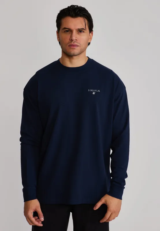 Navy Long Sleeve T-Shirt sold by Siksilk