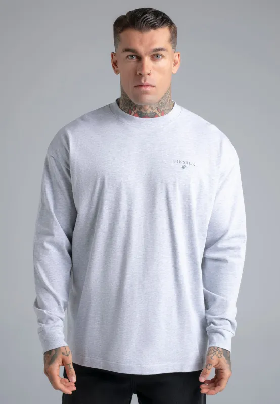 Grey Marl Long Sleeve T-Shirt sold by Siksilk