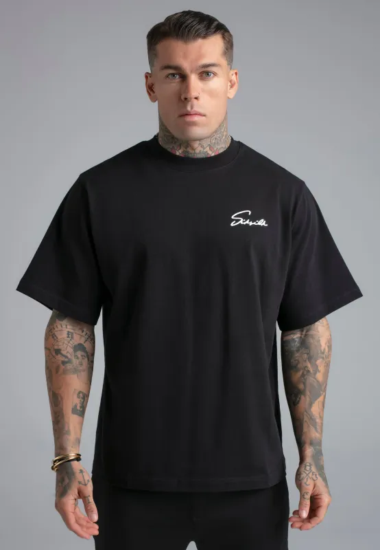 Black Script T-Shirt sold by Siksilk