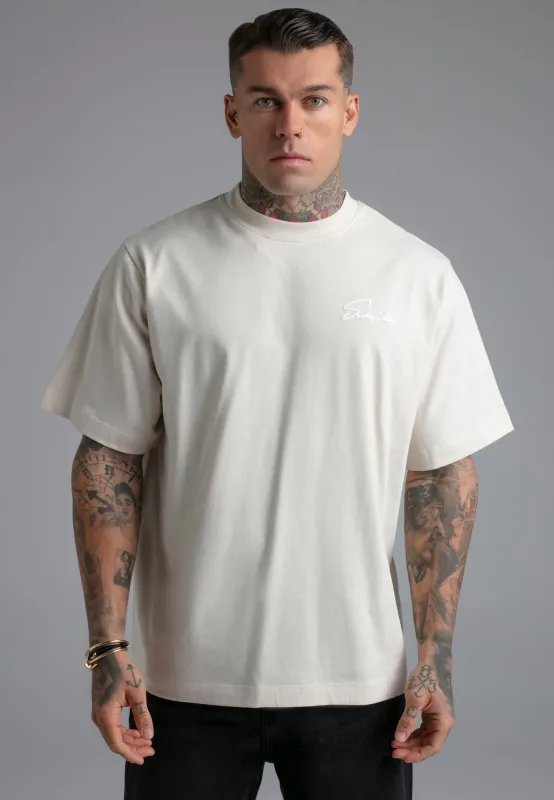 Ecru Script T-Shirt sold by Siksilk