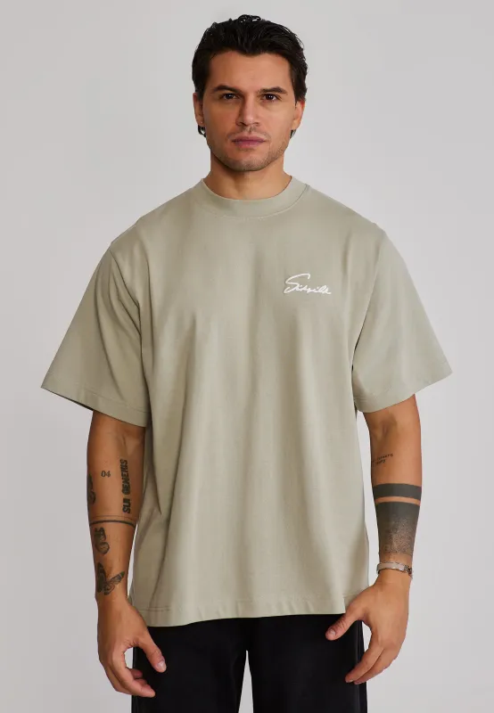 Light Green Script T-Shirt sold by Siksilk