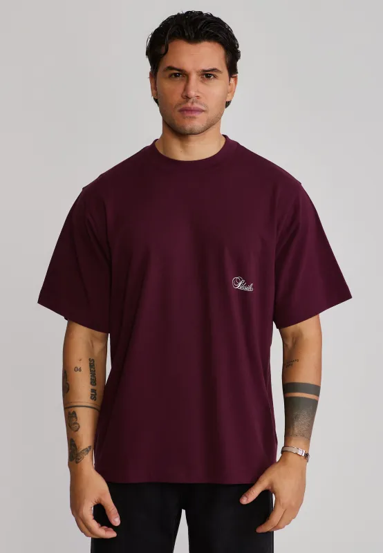 Burgundy Oversized T-Shirt sold by Siksilk