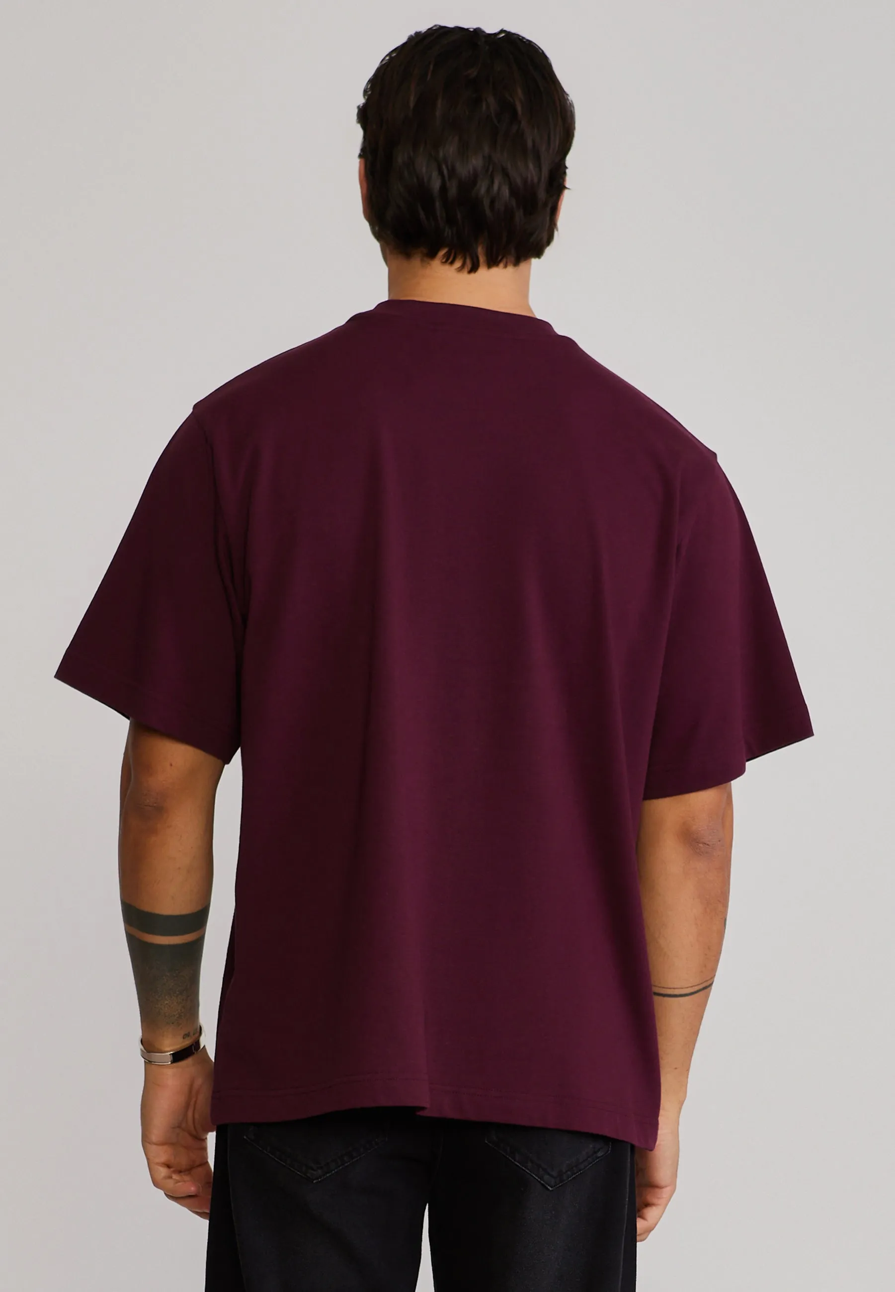 Burgundy Oversized T-Shirt sold by Siksilk product image thumbnail 5