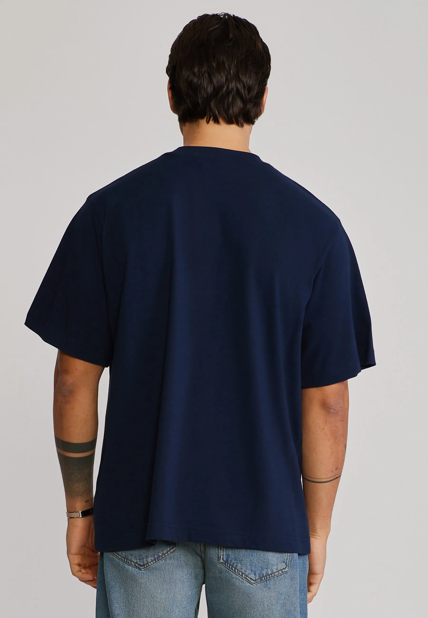 Navy Oversized T-Shirt sold by Siksilk product image thumbnail 5