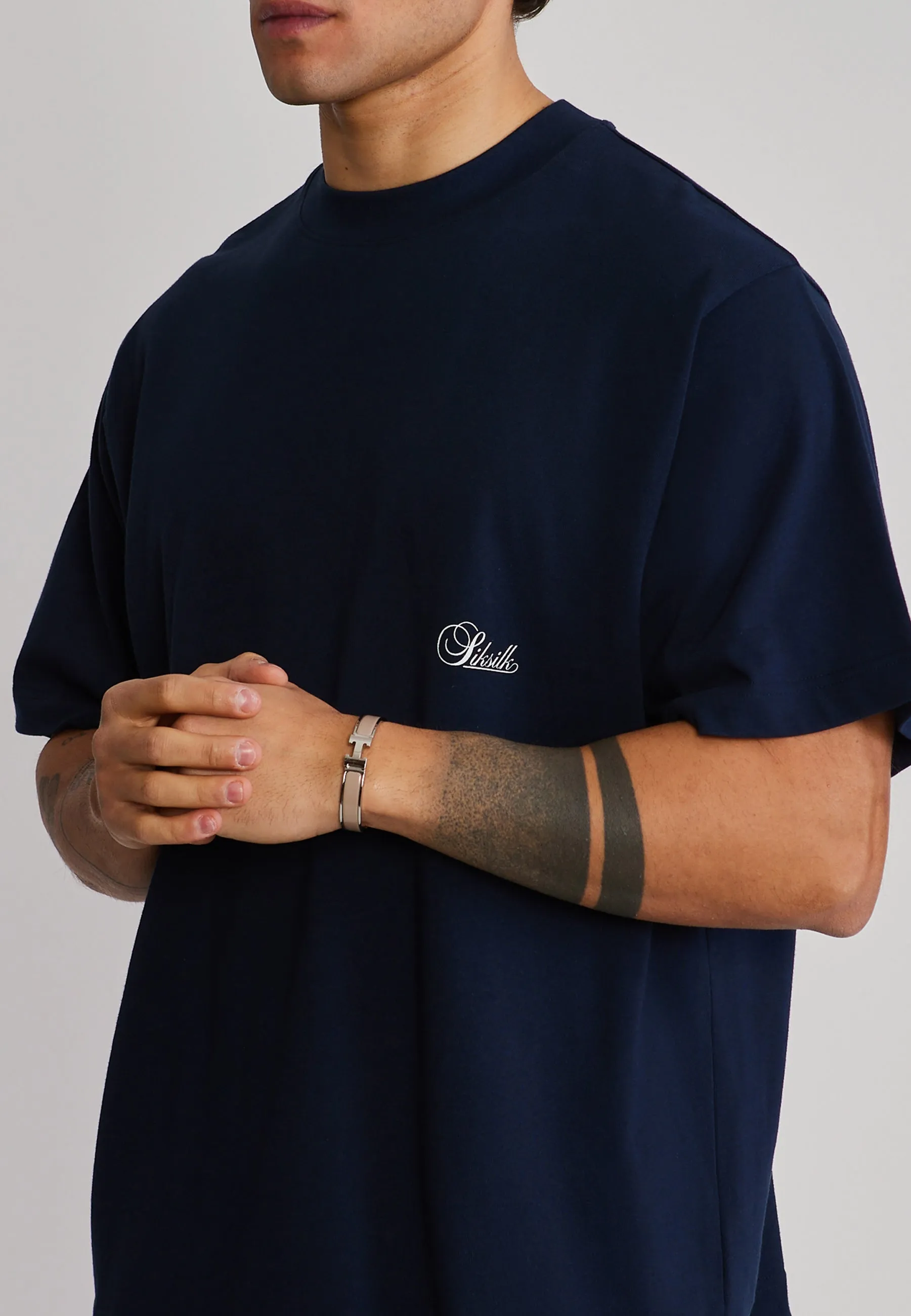 Navy Oversized T-Shirt sold by Siksilk product image thumbnail 2