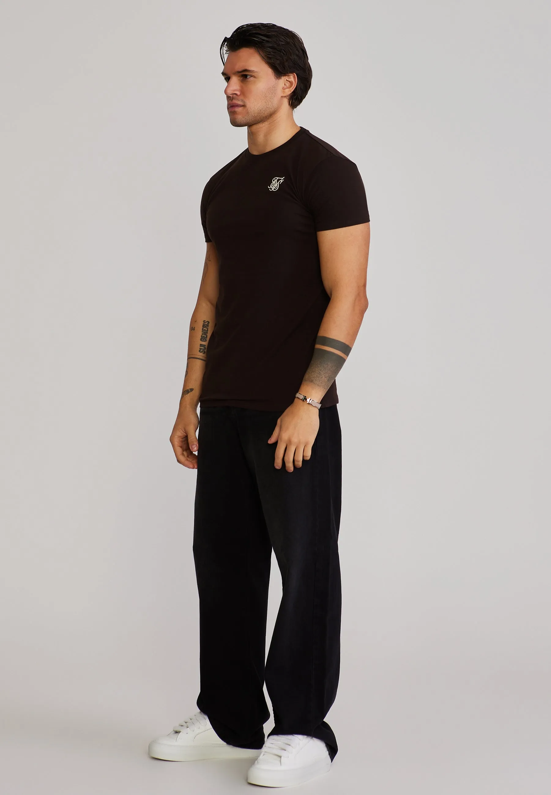 Brown Essentials T-Shirt sold by Siksilk product image thumbnail 4