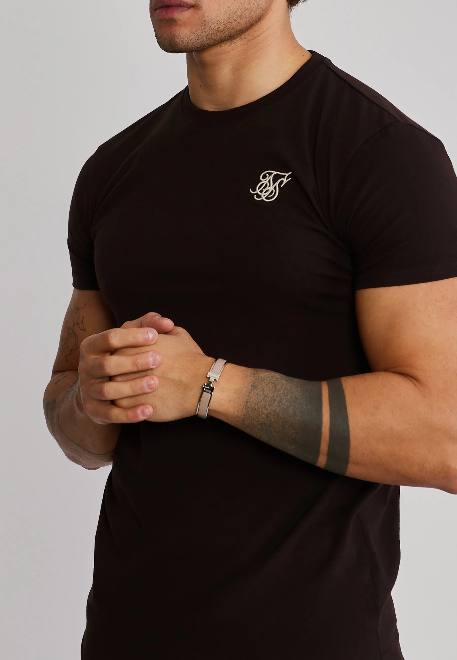 Brown Essentials T-Shirt sold by Siksilk product image thumbnail 2