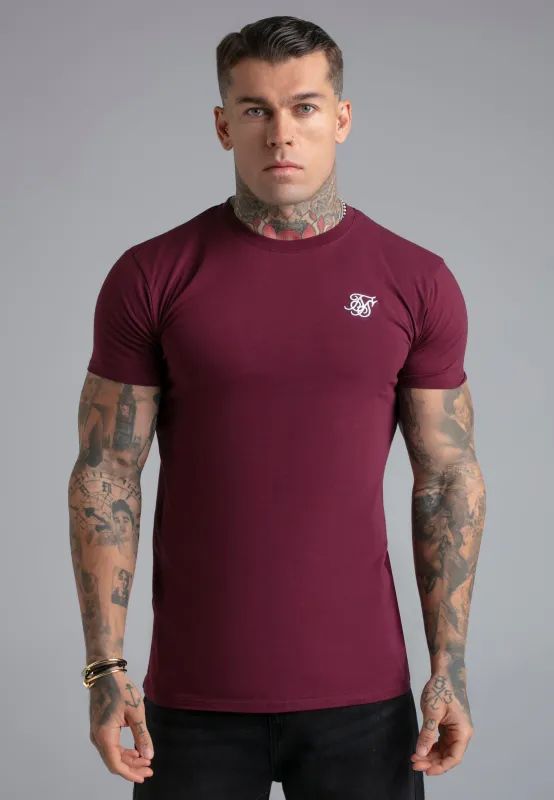 Burgundy Essentials T-Shirt sold by Siksilk
