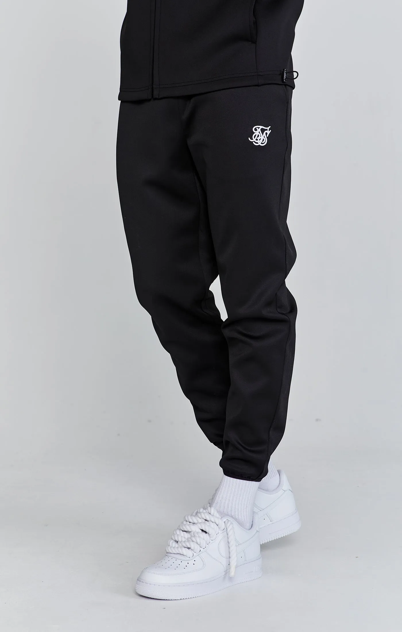Black Muscle Fit Joggers sold by Siksilk