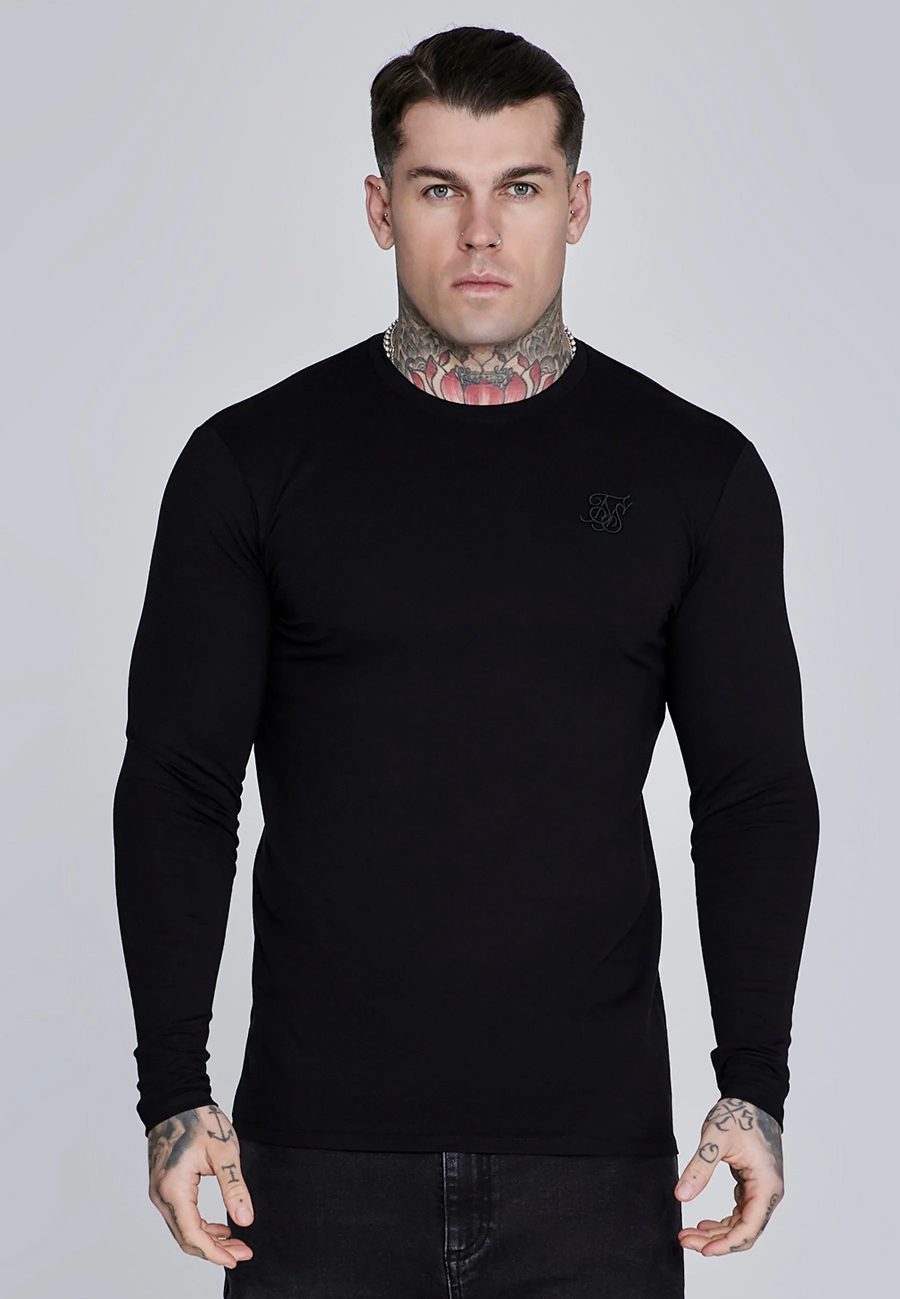 Black Long Sleeve T-Shirt sold by Siksilk