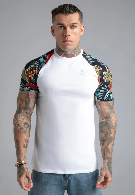 White Raglan T-Shirt sold by Siksilk