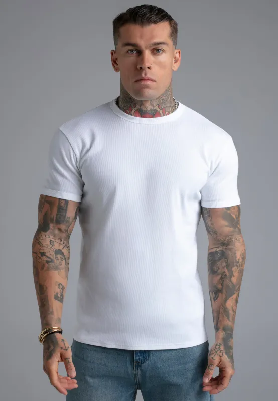 White Muscle Fit T-Shirt sold by Siksilk