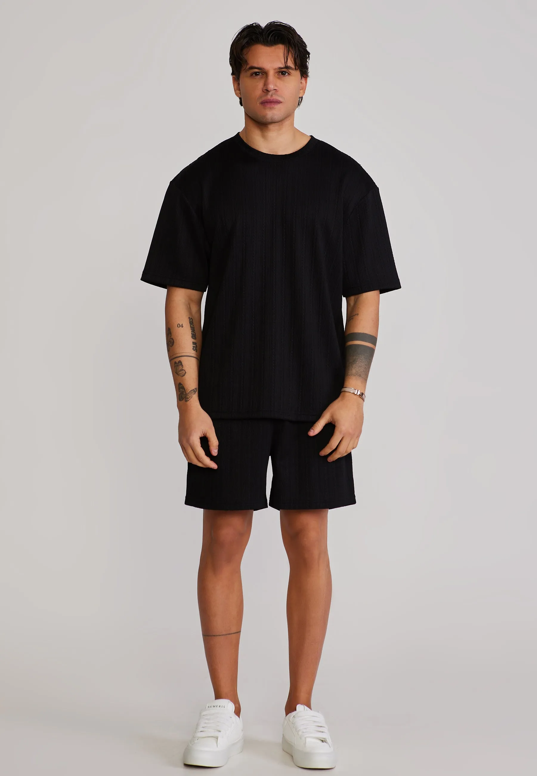 Black Textured T-Shirt sold by Siksilk product image thumbnail 3