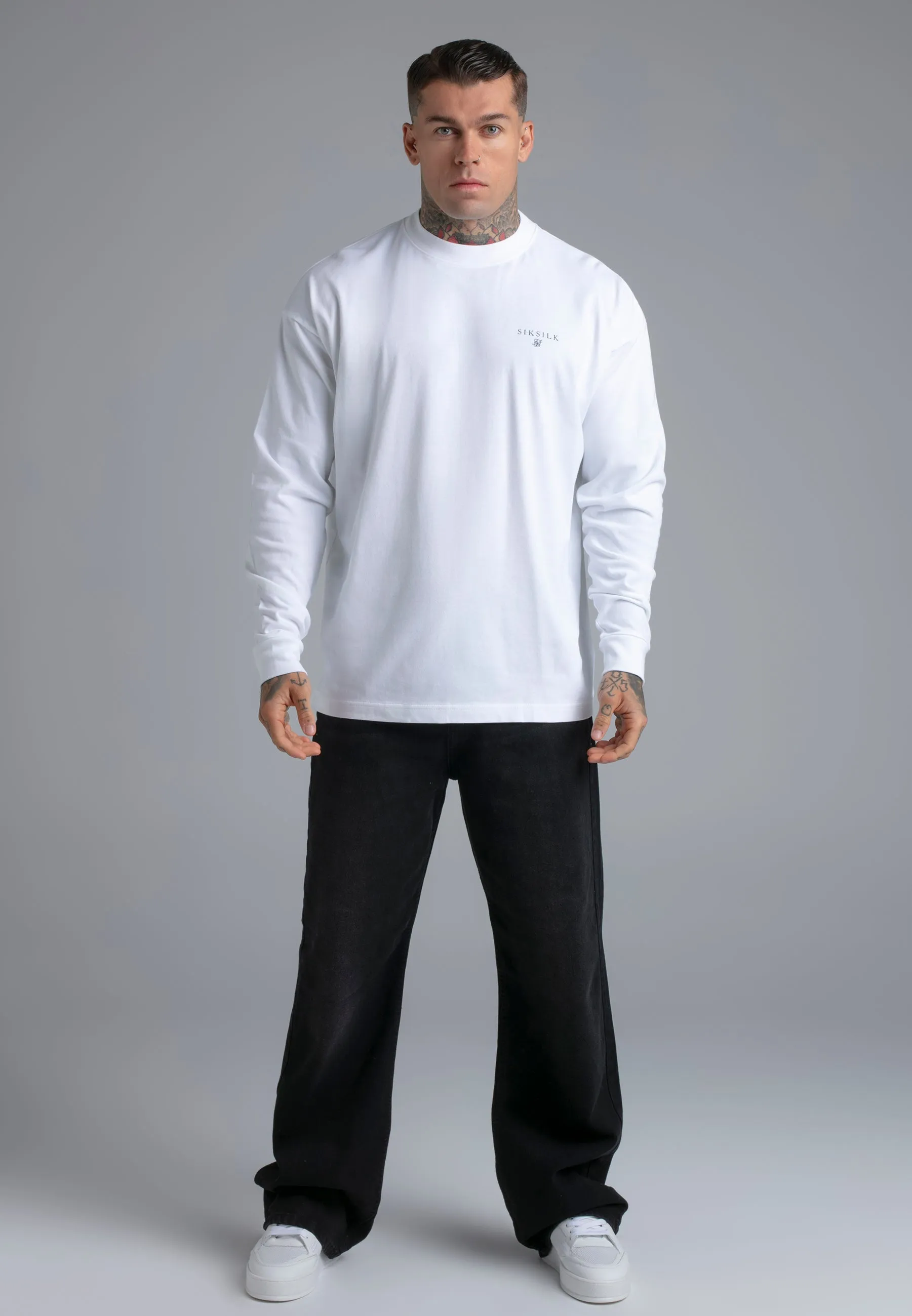 White Long Sleeve T-Shirt sold by Siksilk product image thumbnail 2