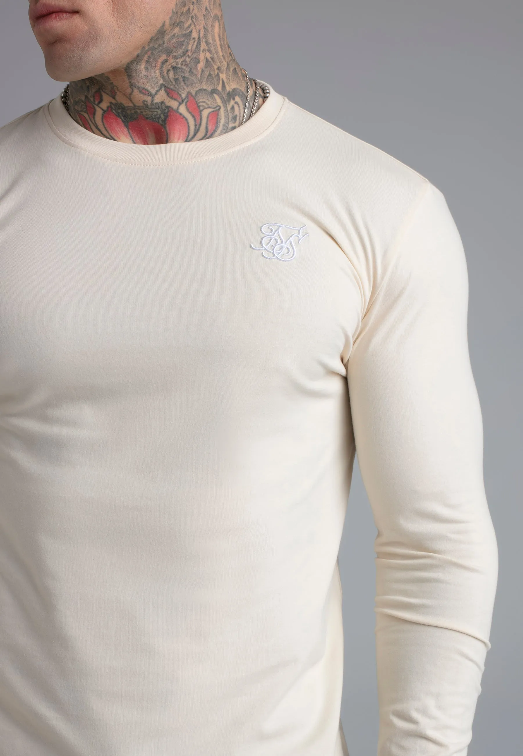 Ecru Essentials LS T-Shirt sold by Siksilk product image thumbnail 2