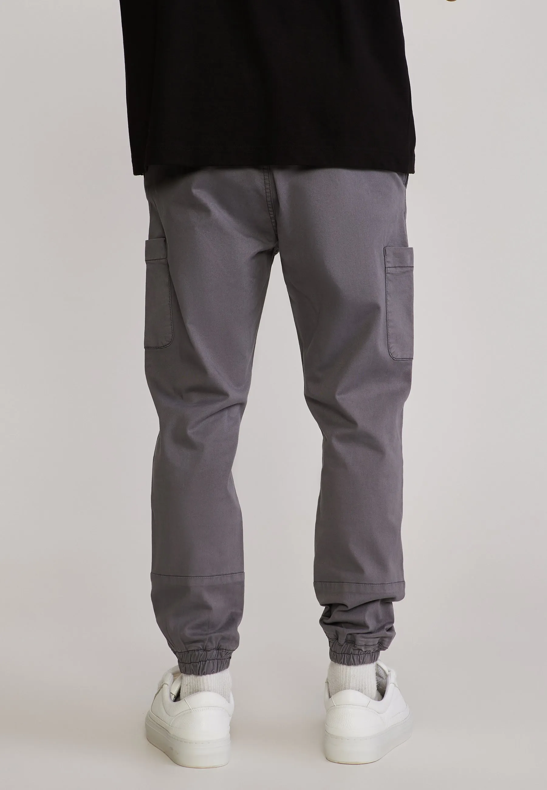 Grey Slim Fit Cargos sold by Siksilk product image thumbnail 5