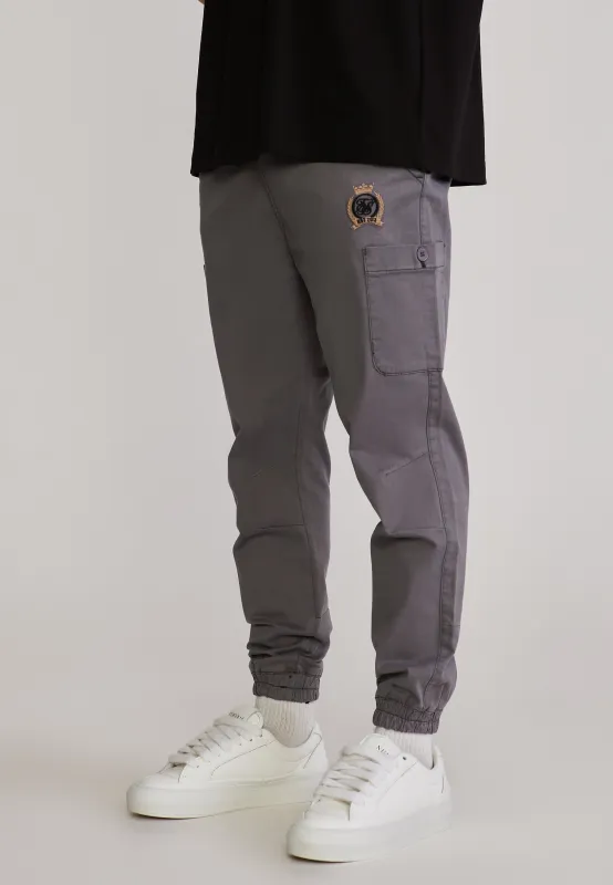 Grey Slim Fit Cargos sold by Siksilk