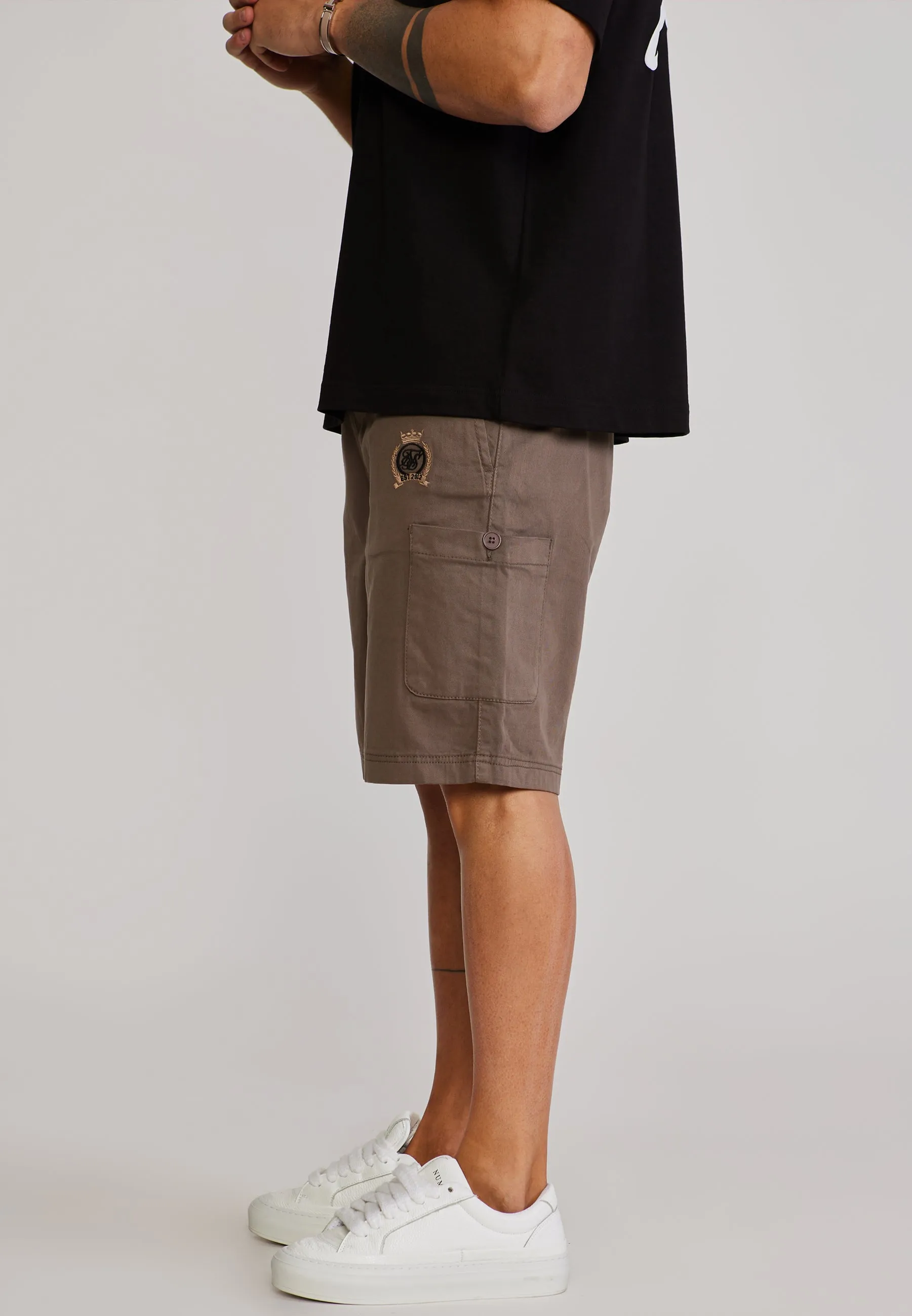 Brown Cargo Shorts sold by Siksilk product image thumbnail 3