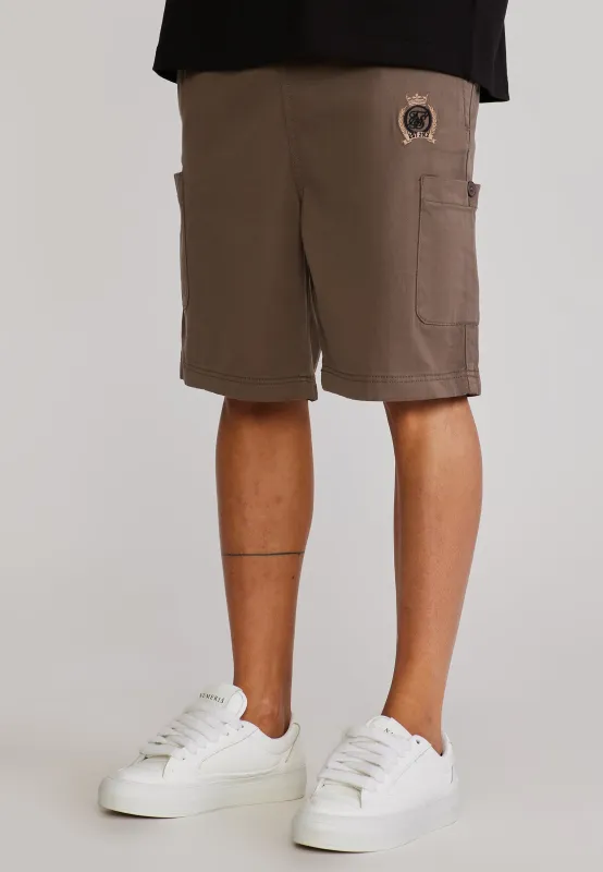 Brown Cargo Shorts sold by Siksilk
