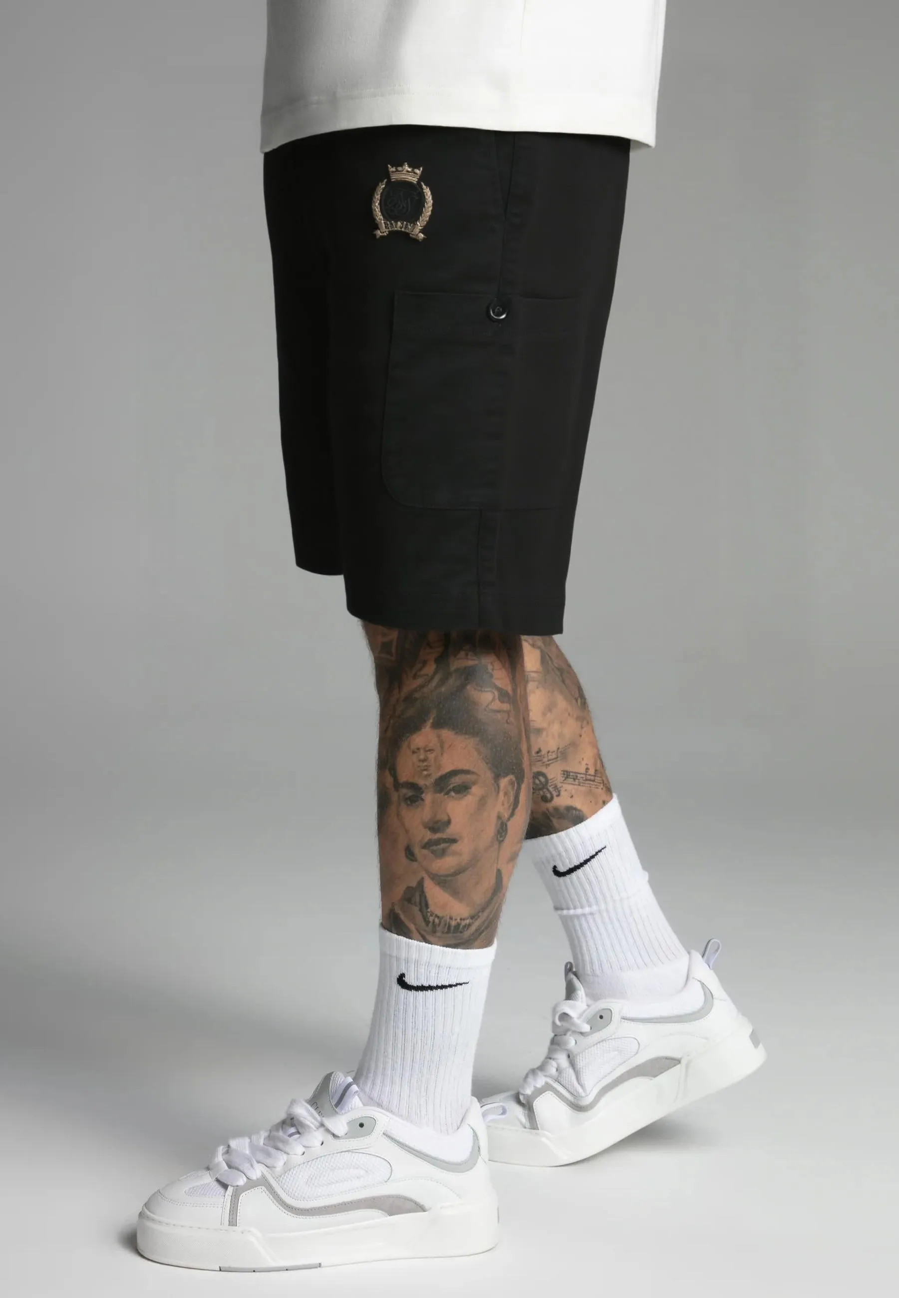 Black Cargo Shorts sold by Siksilk product image thumbnail 3
