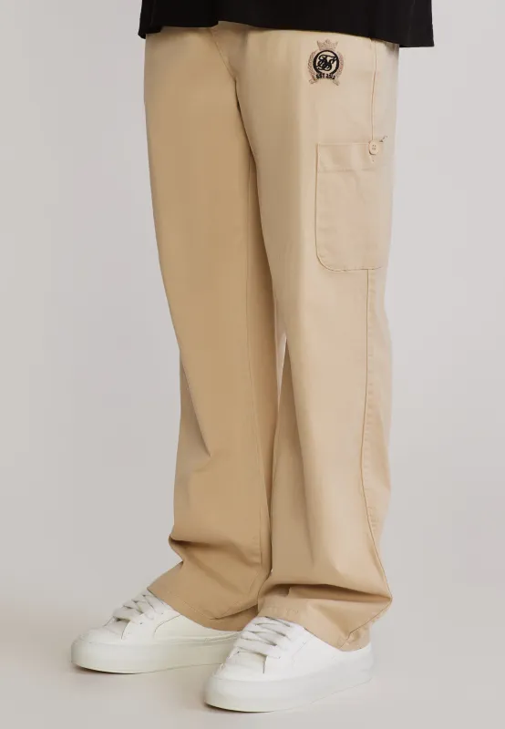 Beige Baggy Cargos sold by Siksilk