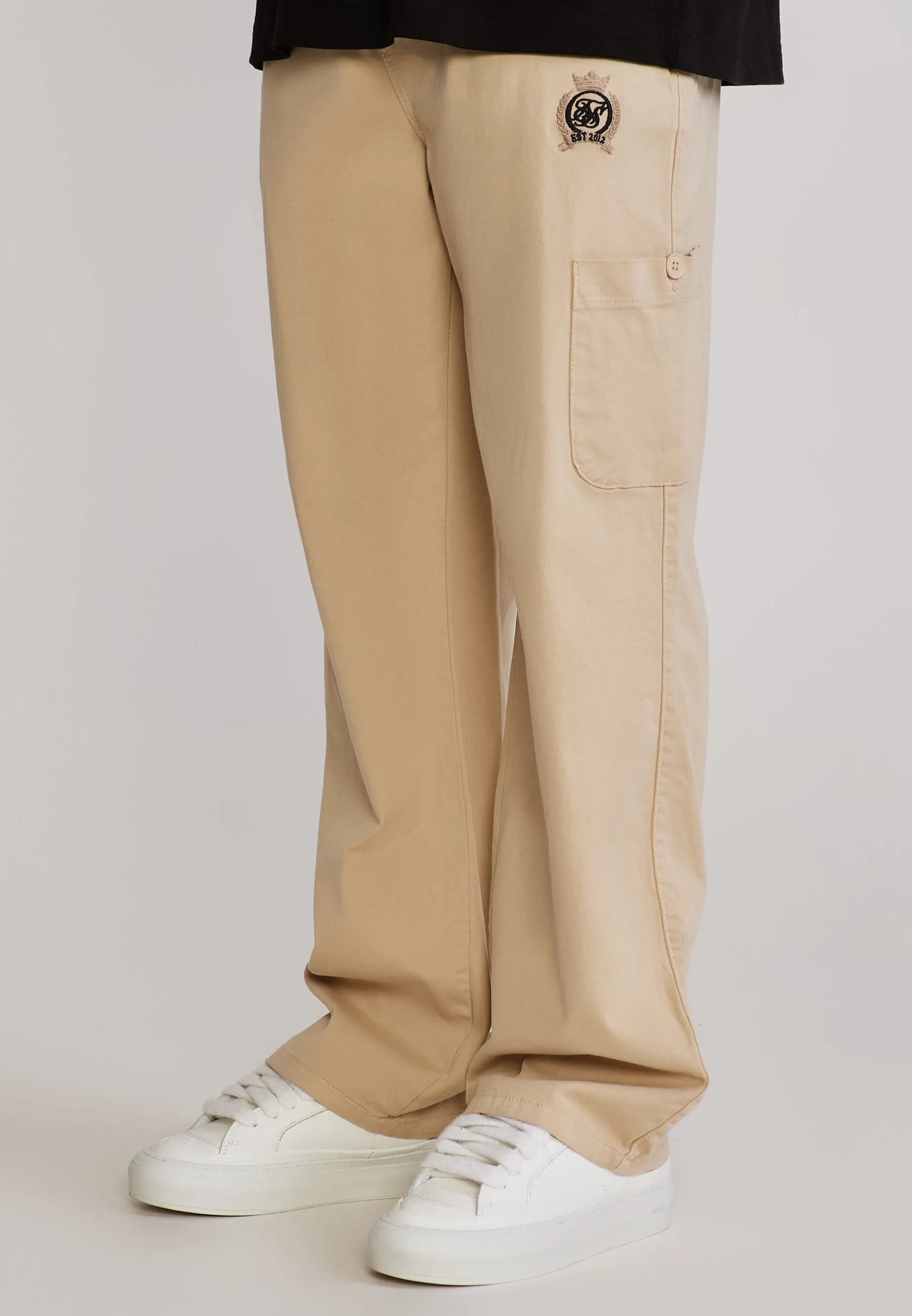 Beige Baggy Cargos sold by Siksilk