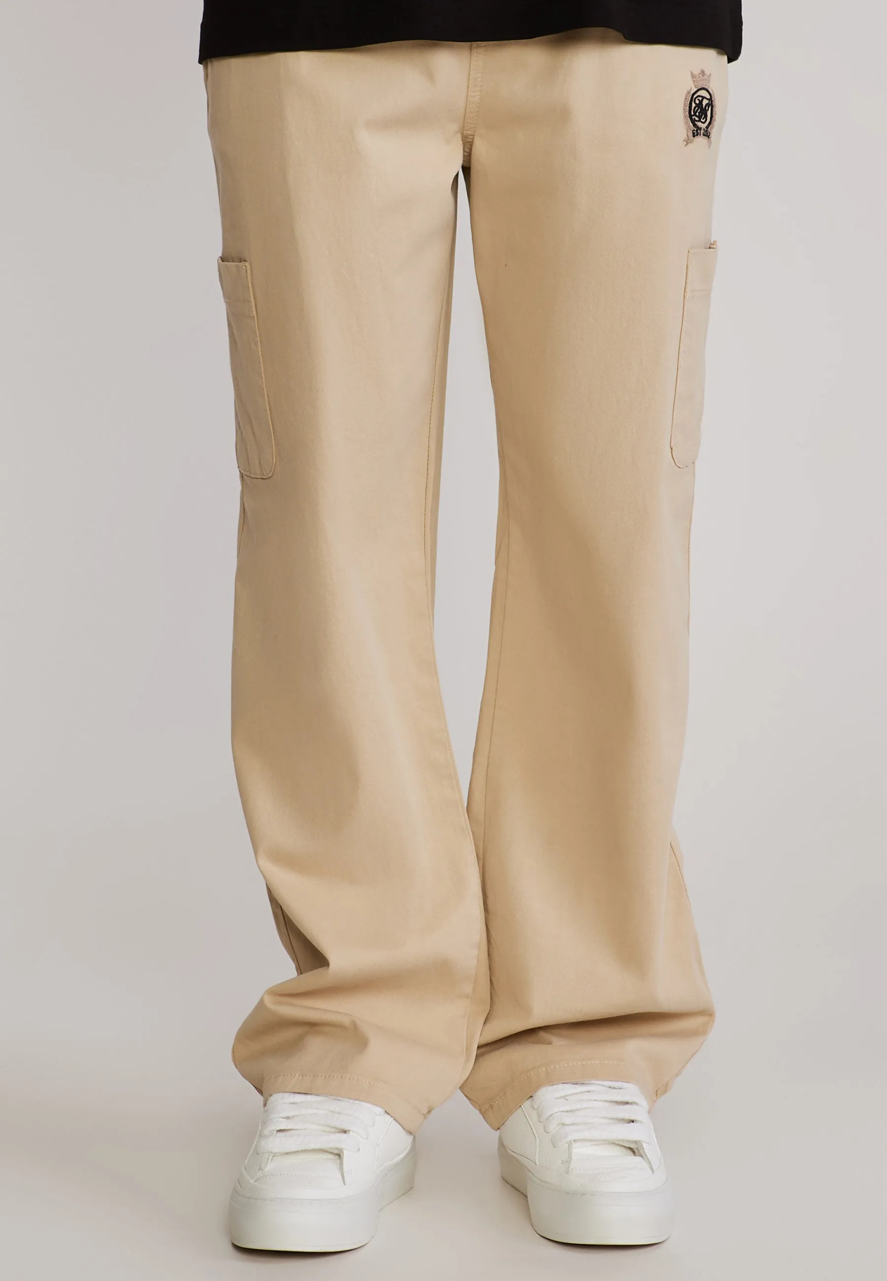 Beige Baggy Cargos sold by Siksilk product image thumbnail 3