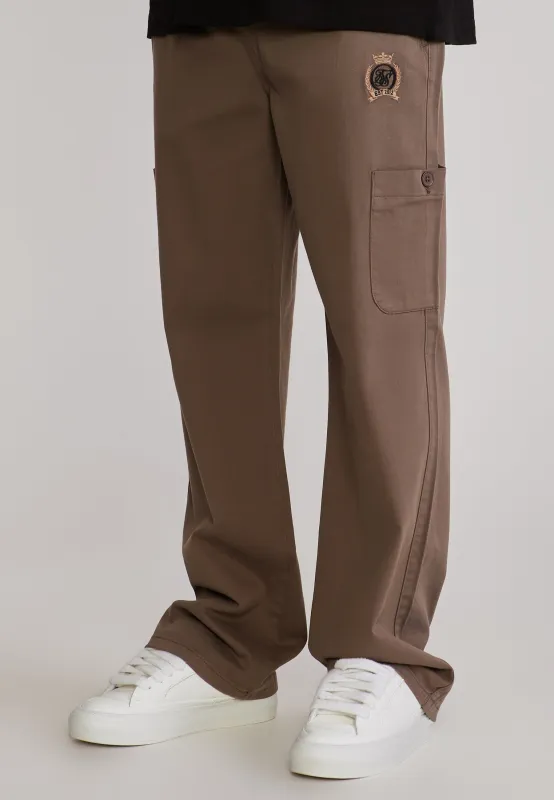 Mid Brown Baggy Cargos sold by Siksilk