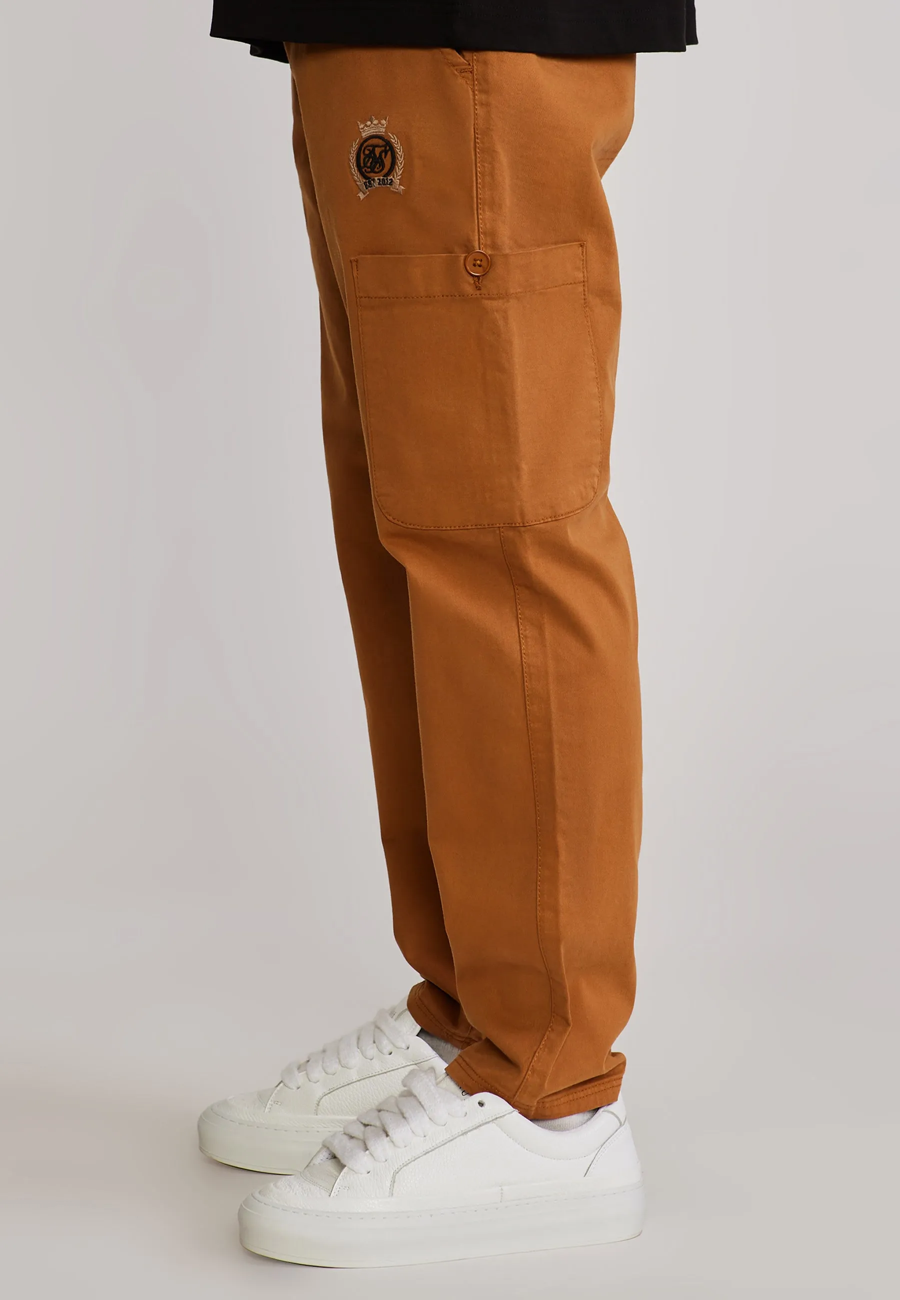 Brown Loose Fit Cargos sold by Siksilk product image thumbnail 3