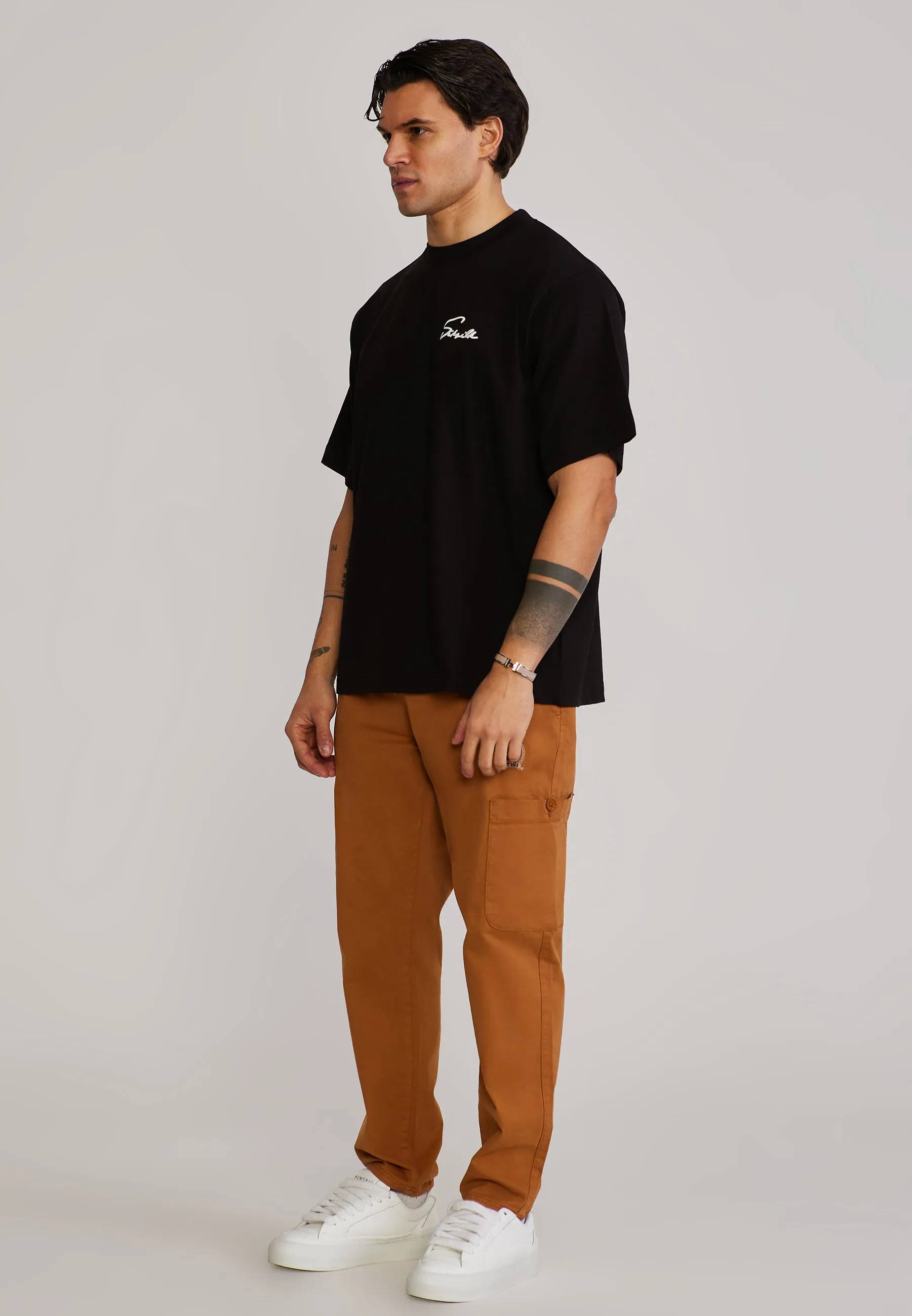 Brown Loose Fit Cargos sold by Siksilk product image thumbnail 4