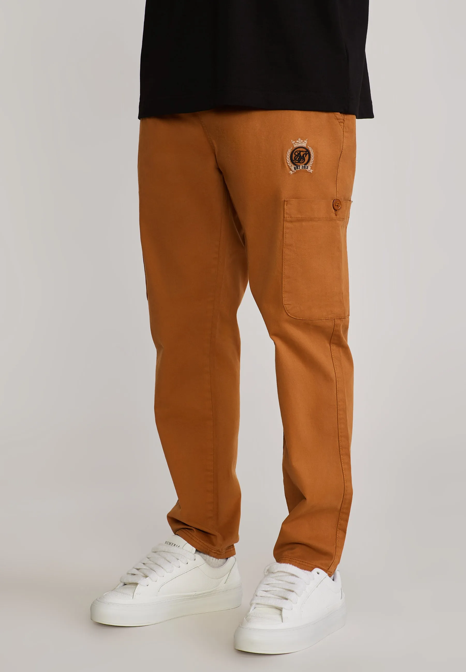 Brown Loose Fit Cargos sold by Siksilk
