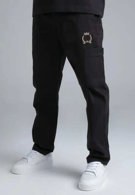 Black Loose Fit Cargos sold by Siksilk