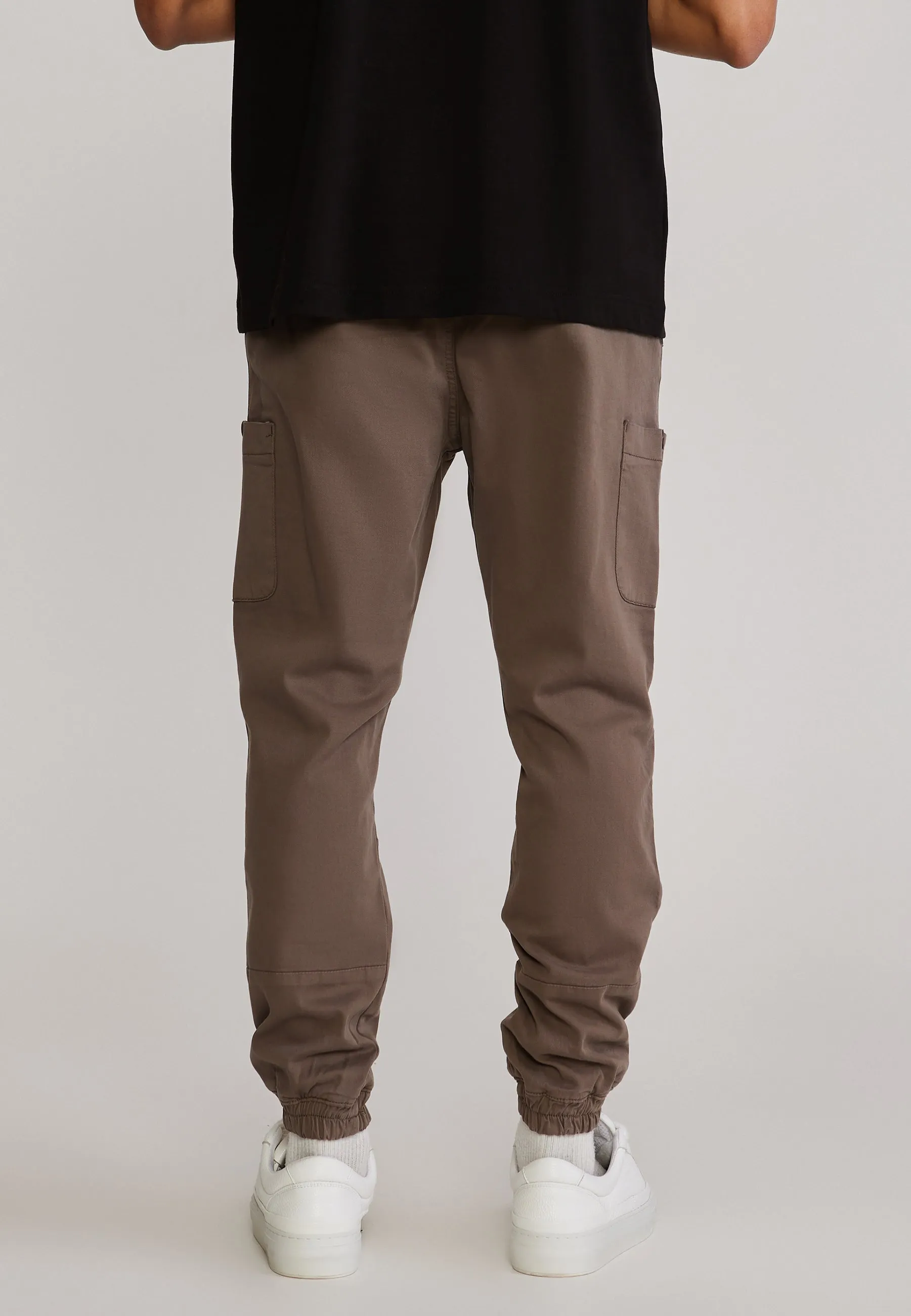 Mid Brown Slim Fit Cargos sold by Siksilk product image thumbnail 5