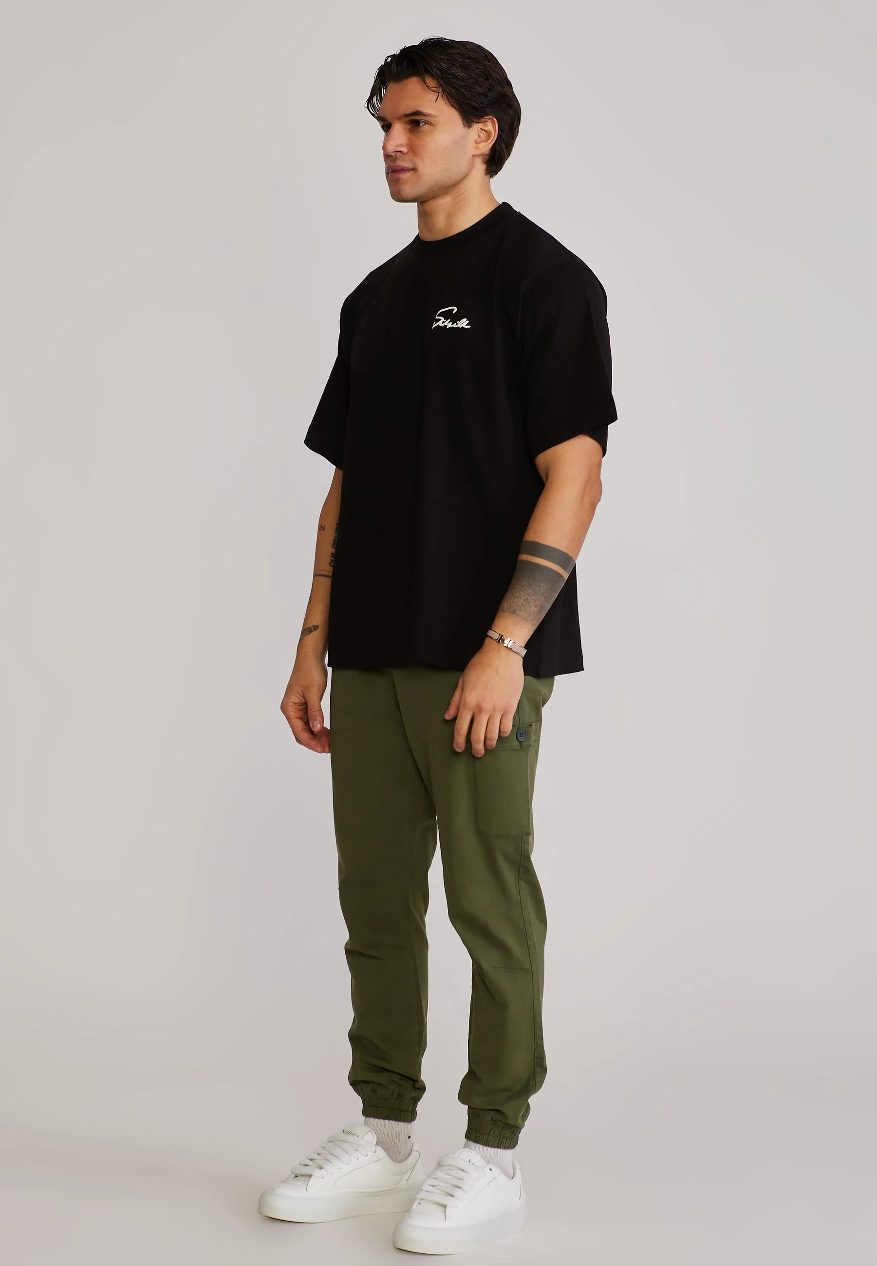 Green Slim Fit Cargos sold by Siksilk product image thumbnail 4