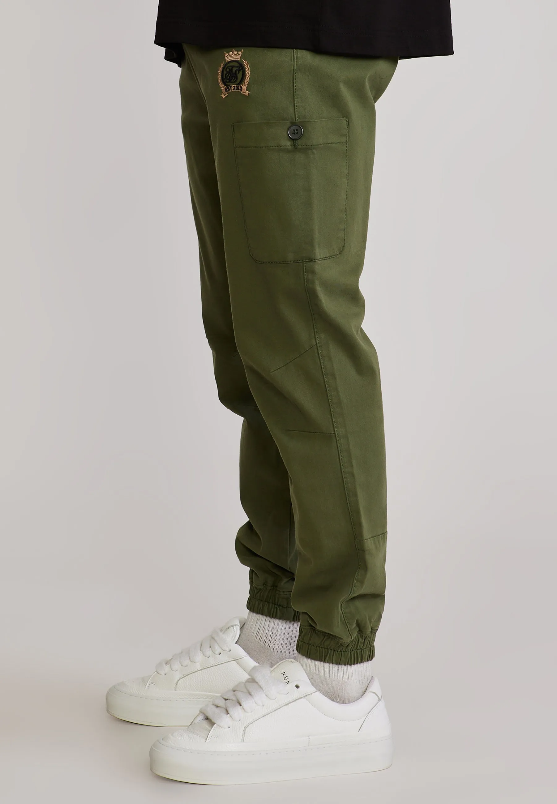 Green Slim Fit Cargos sold by Siksilk product image thumbnail 3