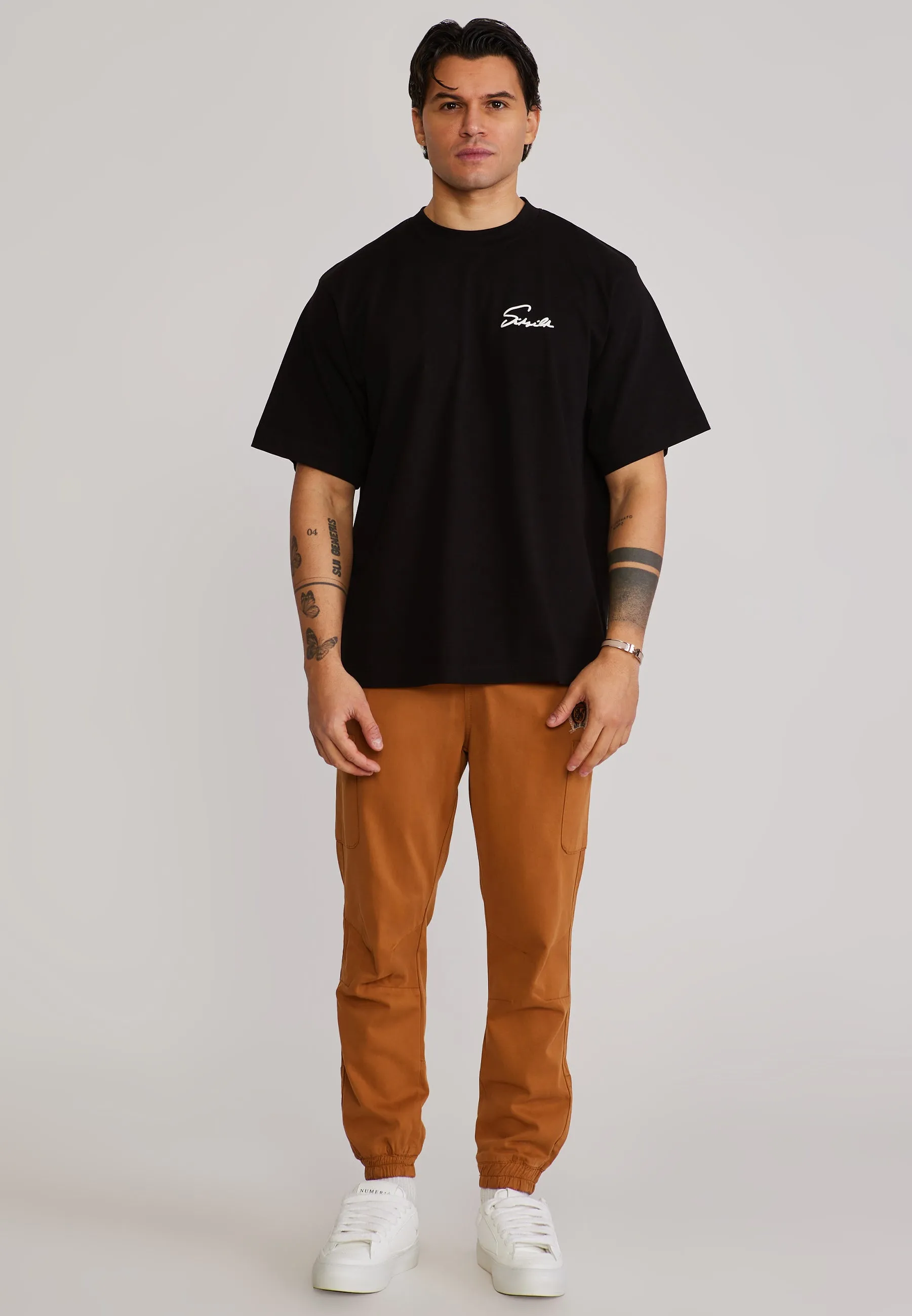 Brown Slim Fit Cargos sold by Siksilk product image thumbnail 2