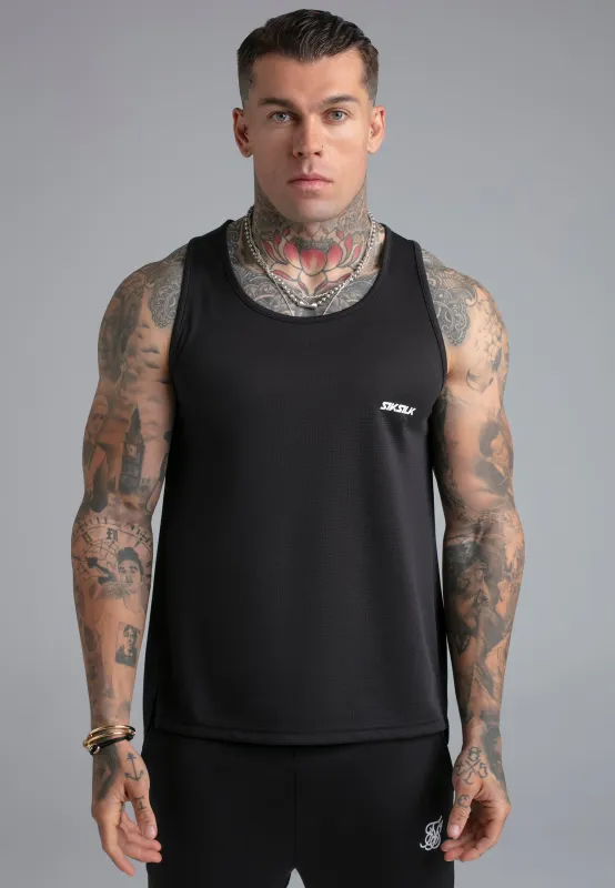 Black Logo Vest sold by Siksilk