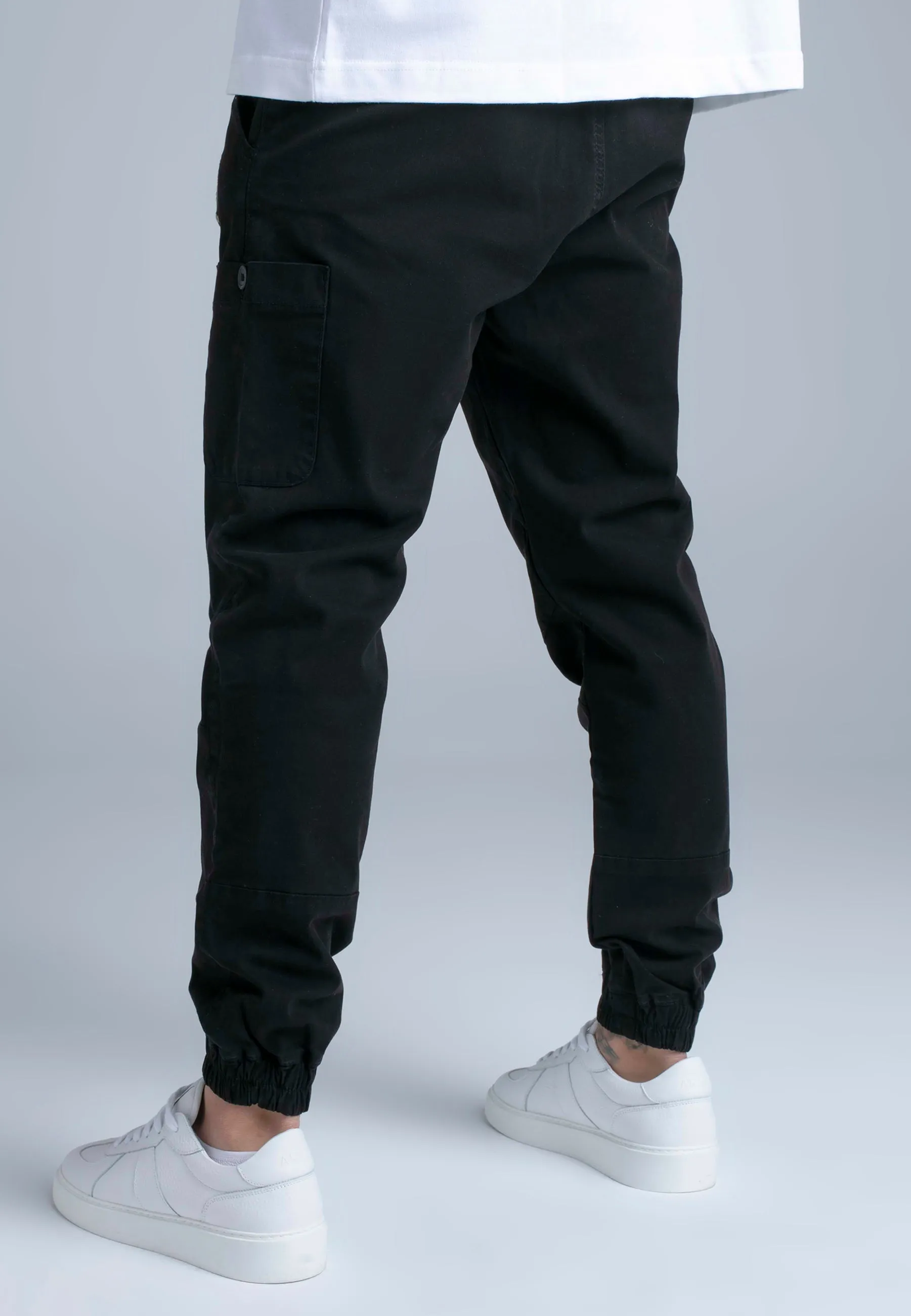 Black Slim Fit Cargos sold by Siksilk product image thumbnail 5