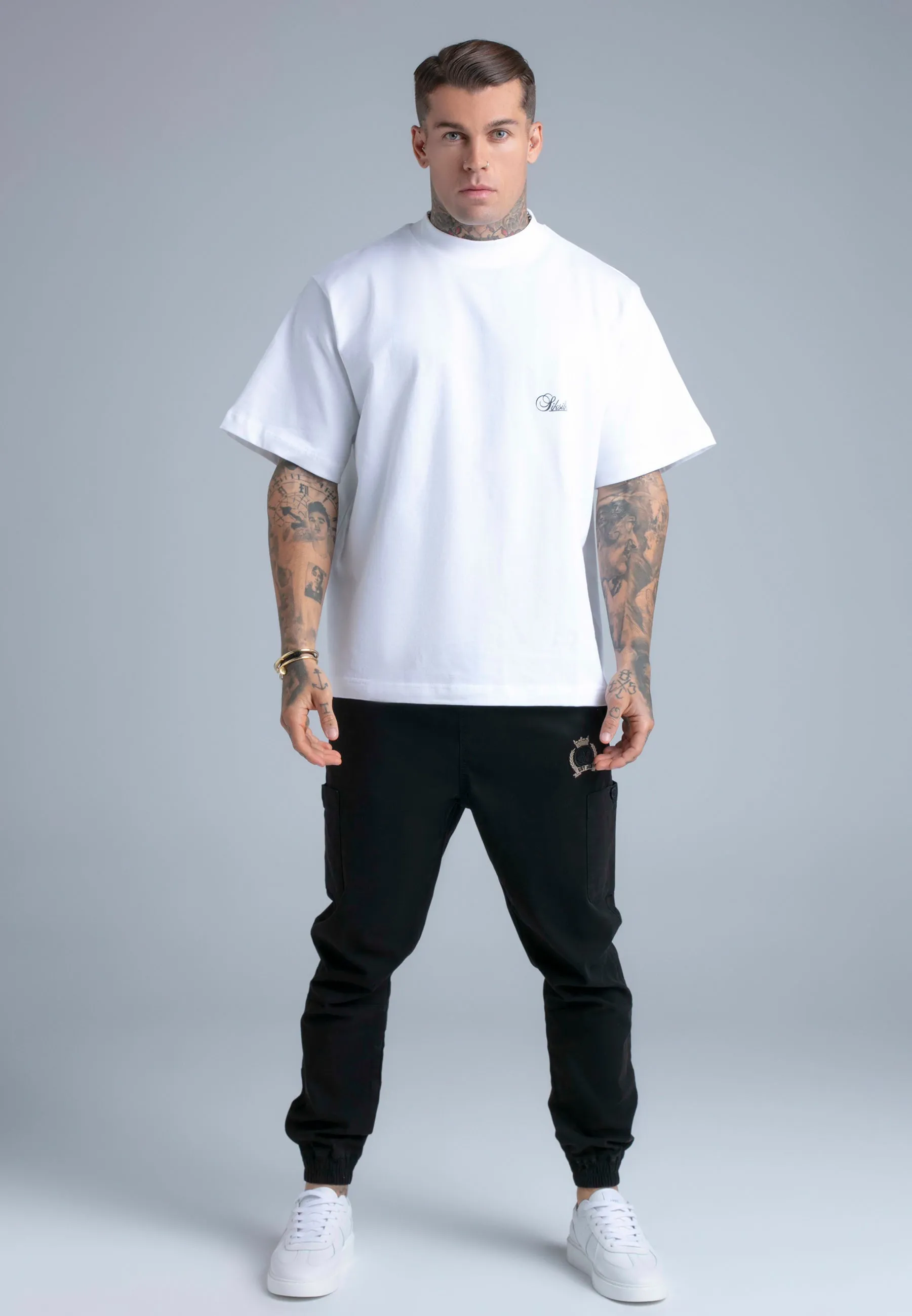Black Slim Fit Cargos sold by Siksilk product image thumbnail 2