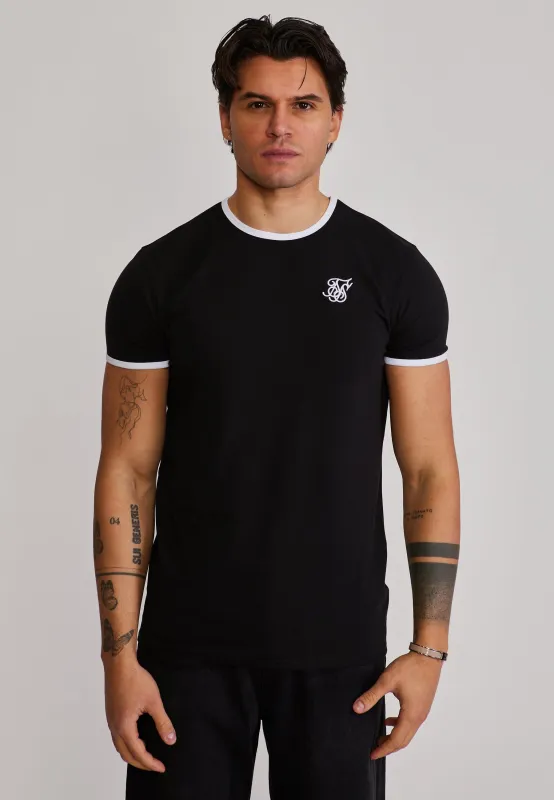 Black and White Ringer T-Shirt sold by Siksilk