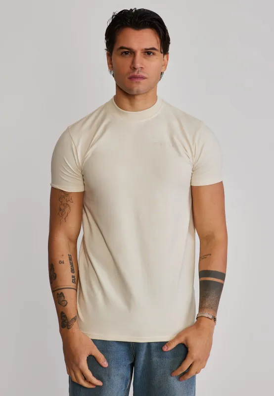 Ecru Muscle Fit T-Shirt made by Siksilk