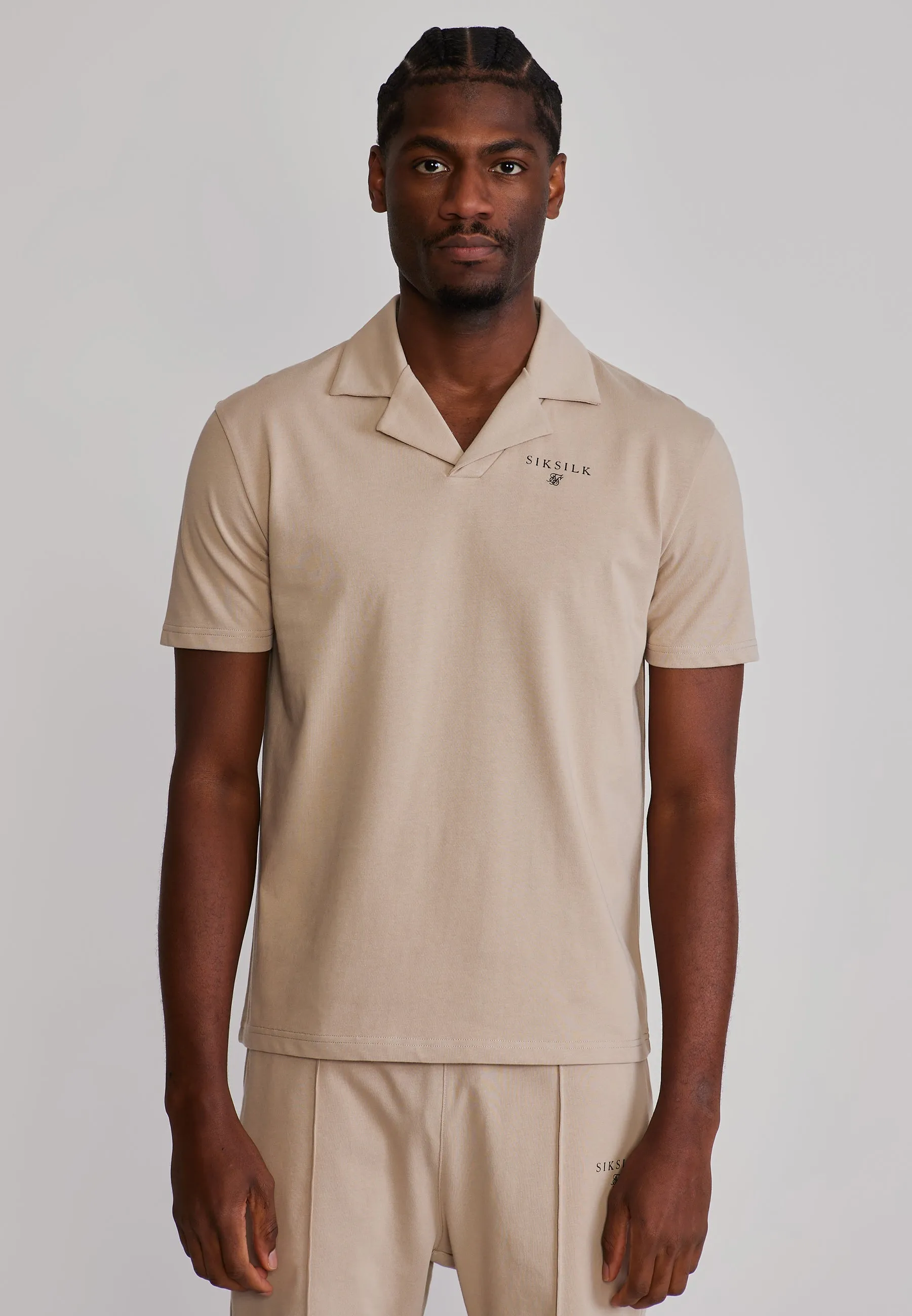 Beige Polo and Shorts Set sold by Siksilk product image thumbnail 2