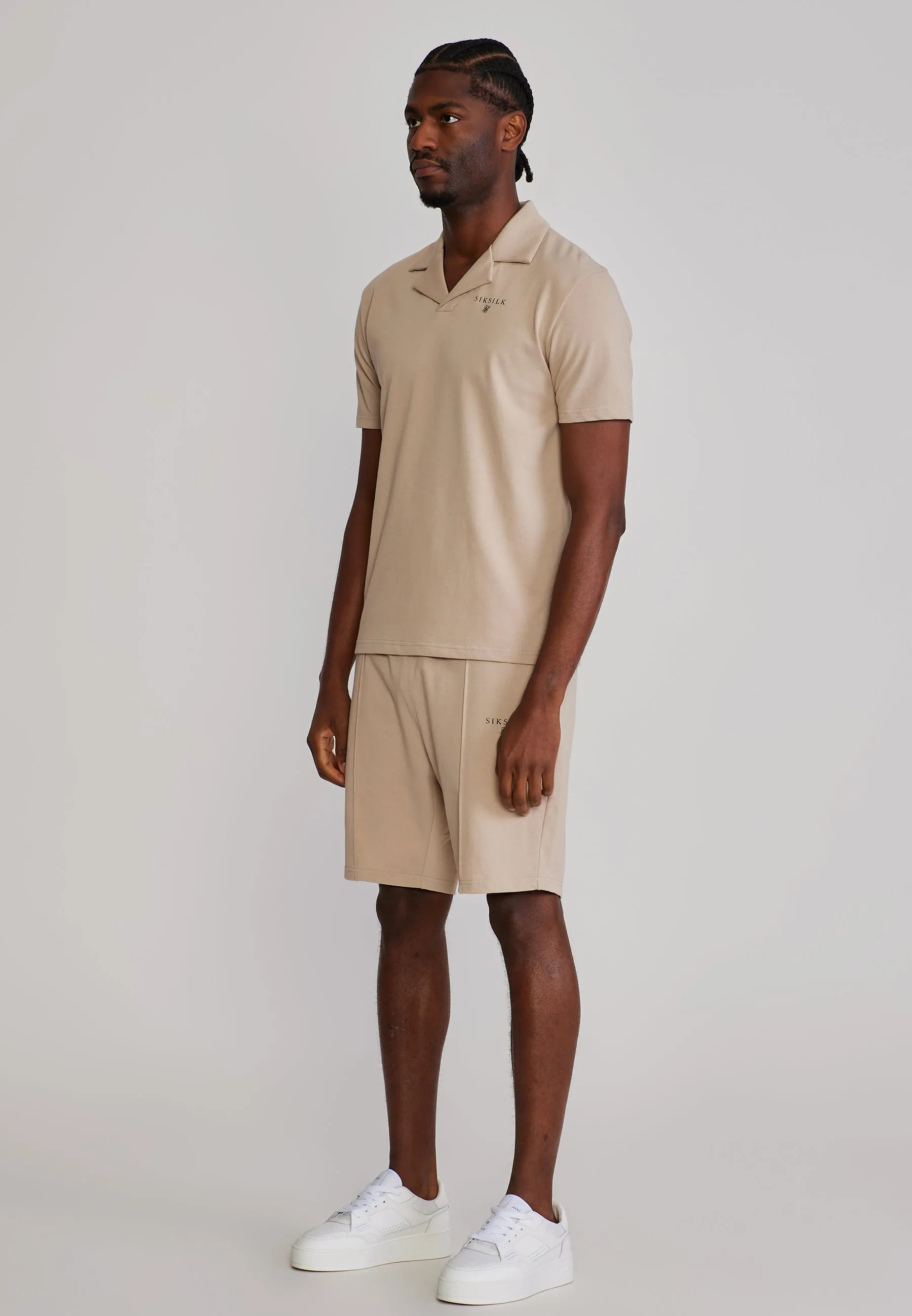 Beige Polo and Shorts Set sold by Siksilk product image thumbnail 4