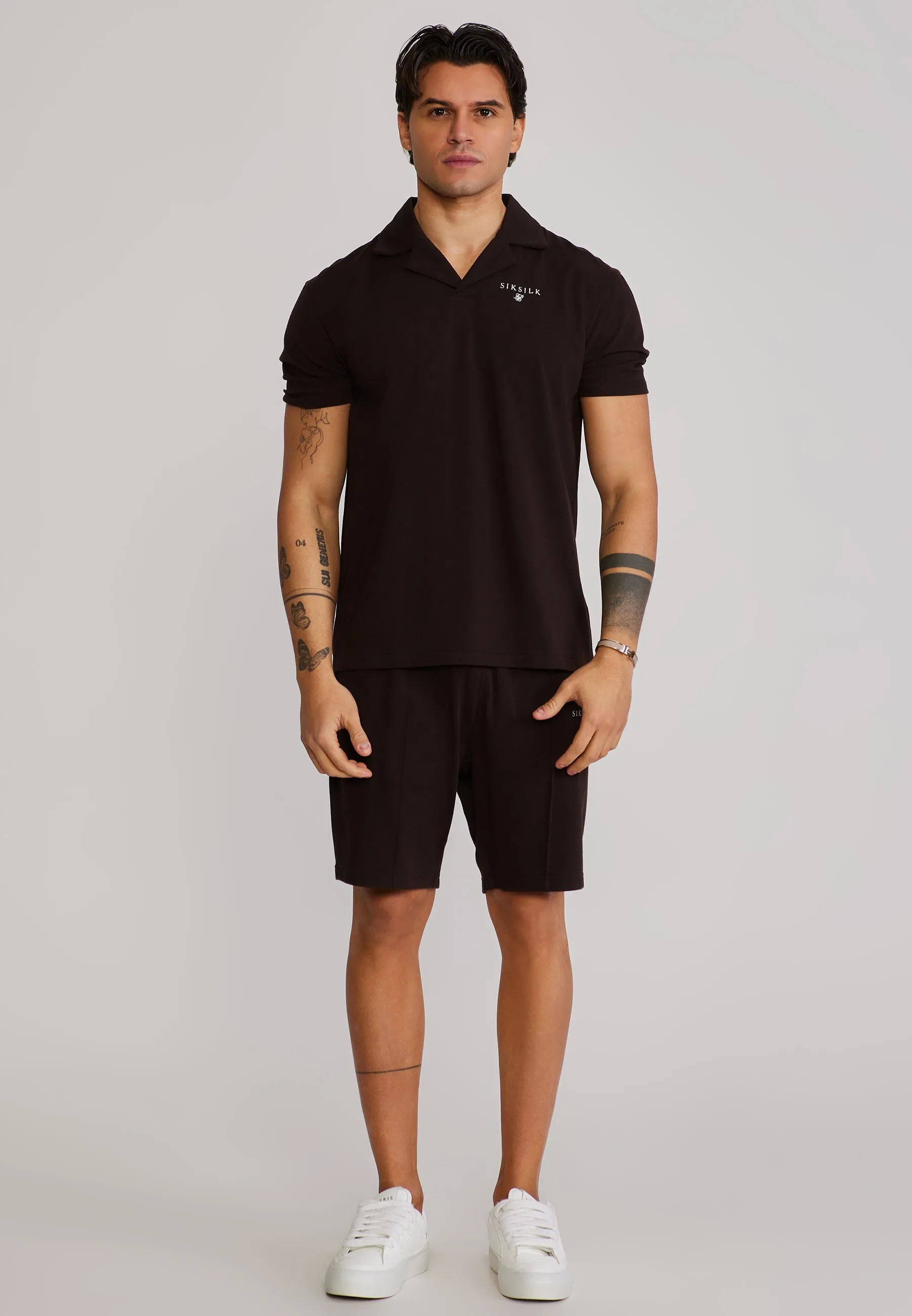 Brown Polo and Shorts Set sold by Siksilk