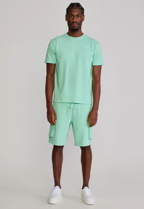Green T-Shirt and Shorts Set made by Siksilk