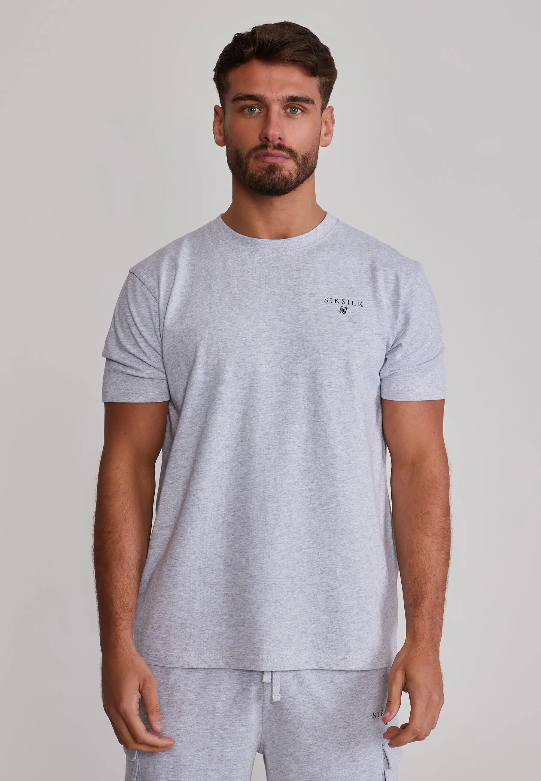 Grey Marl T-Shirt and Shorts Set sold by Siksilk product image thumbnail 2