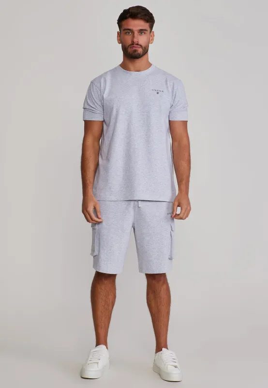 Grey Marl T-Shirt and Shorts Set sold by Siksilk